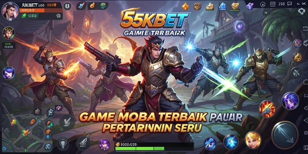 Screenshot gameplay seru dari 55KBET yang menunjukkan pertarungan intens.