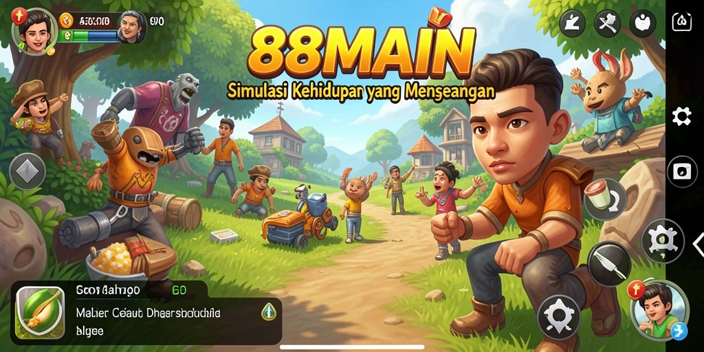 Tampilan gameplay 88MAIN yang mengasyikkan dan menantang.