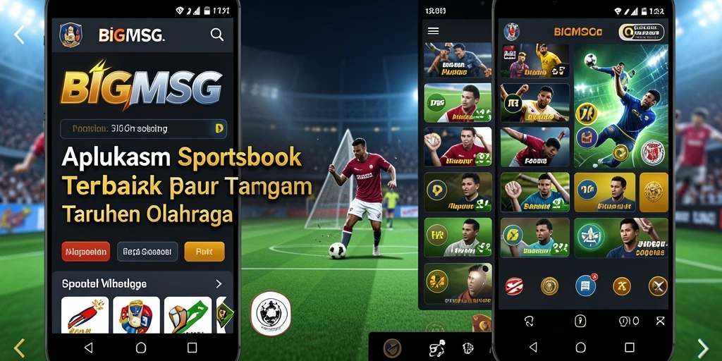 Screenshot menampilkan antarmuka taruhan olahraga yang menarik dari BIGMSG.