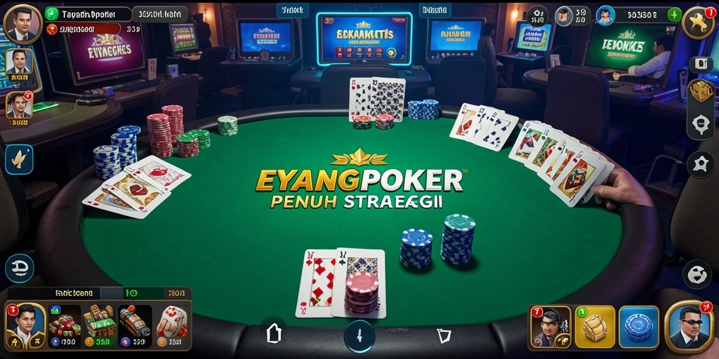 Tampilan gameplay seru dan kompetitif di EYANGPOKER.
