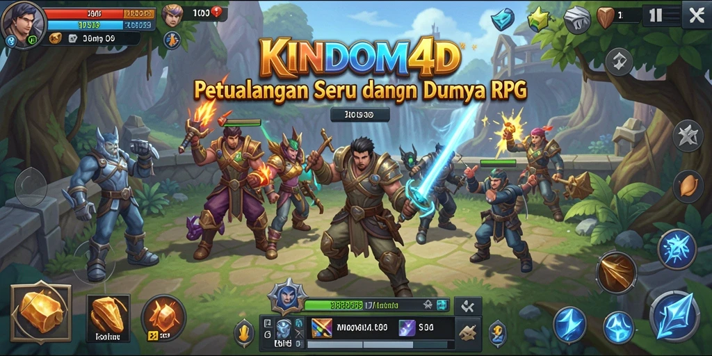 Tampilan gameplay KINDOM4D yang menakjubkan dan seru.
