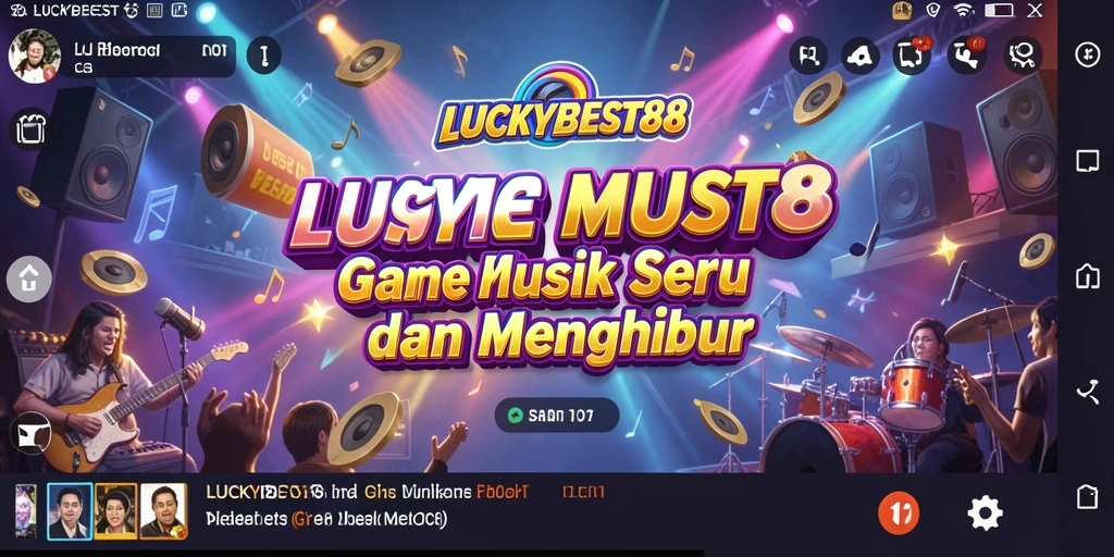Tampilan gameplay seru LUCKYBEST88 dengan berbagai tantangan musik.
