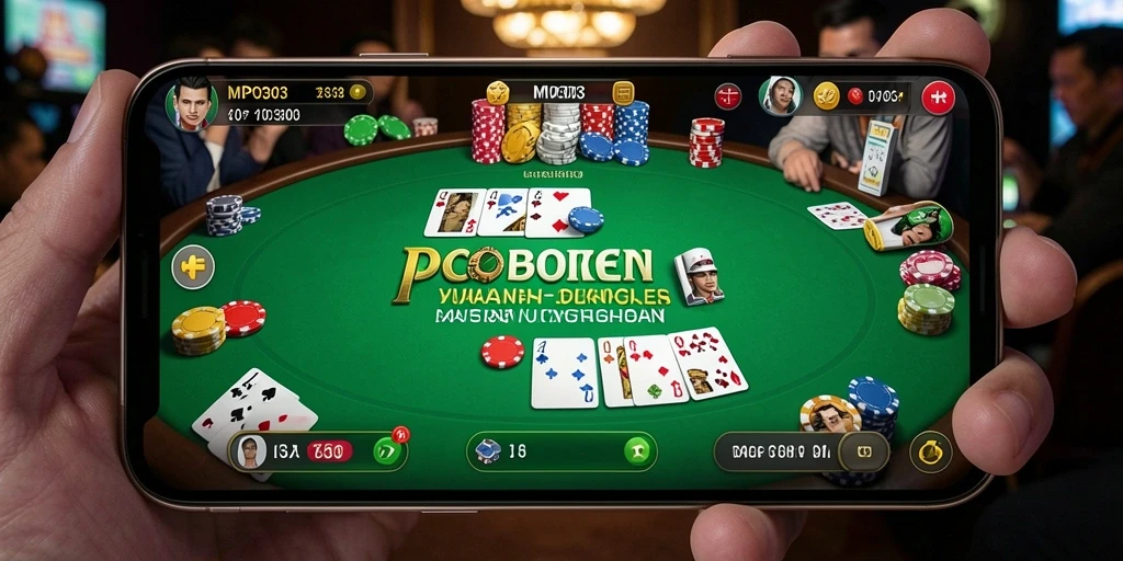 Tampilan screenshot MPO303 menampilkan gameplay Poker yang mendebarkan.
