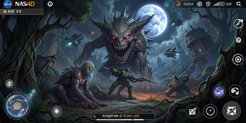 Gameplay menakutkan di NASA4D yang menciptakan suasana horor.