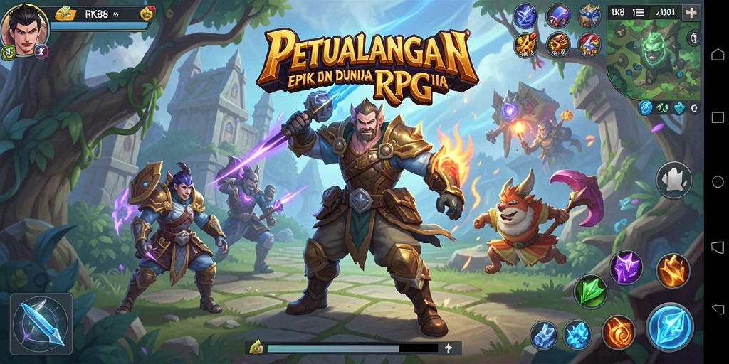 Gameplay menegangkan di dunia RPG yang mendalam.