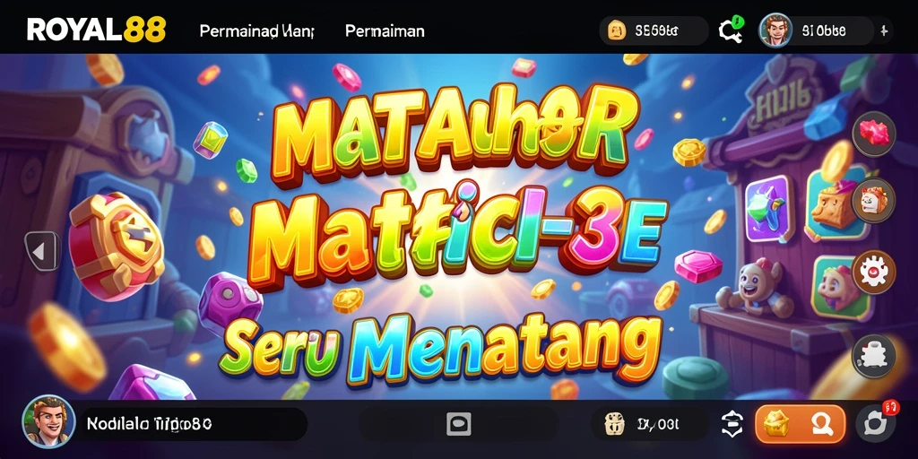 Tampilan menarik dari gameplay <strong>ROYAL88</strong> menunjukkan momen mencocokkan item.