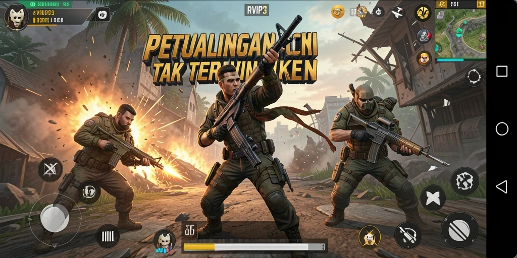 Tampilan gameplay RVIP3 yang menegangkan dan penuh aksi.