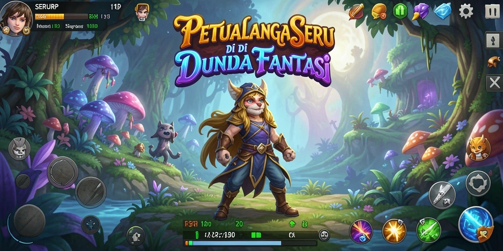 Screenshot gameplay SERURP yang menampilkan aksi RPG yang mendebarkan.