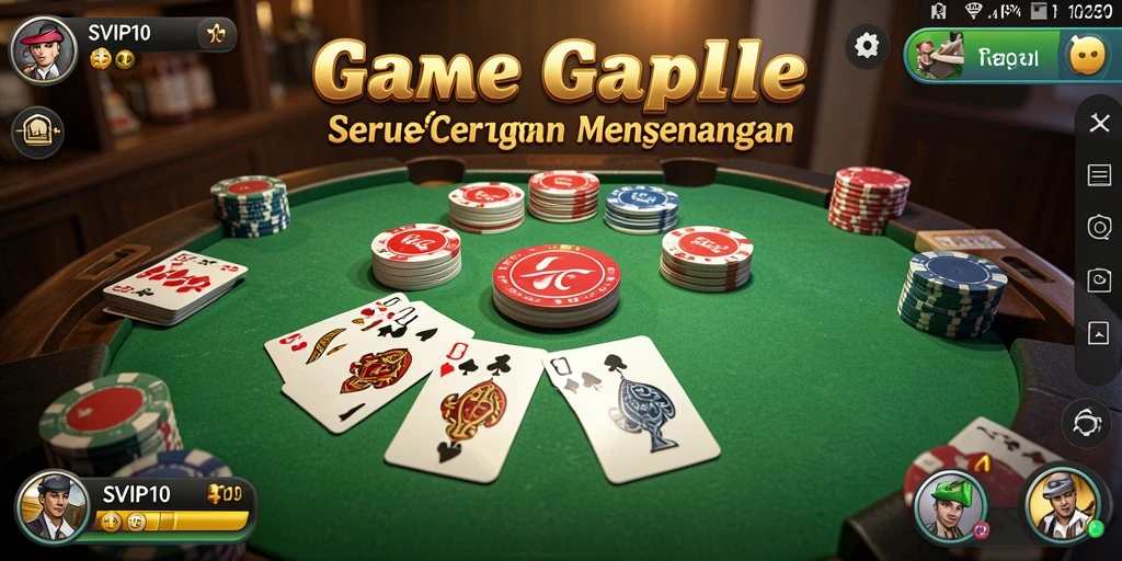 Tampilan permainan Gaple yang seru dan interaktif di SVIP10.
