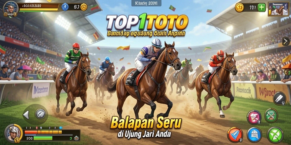 Gameplay seru balapan dalam TOP1TOTO dengan mobil yang kencang.