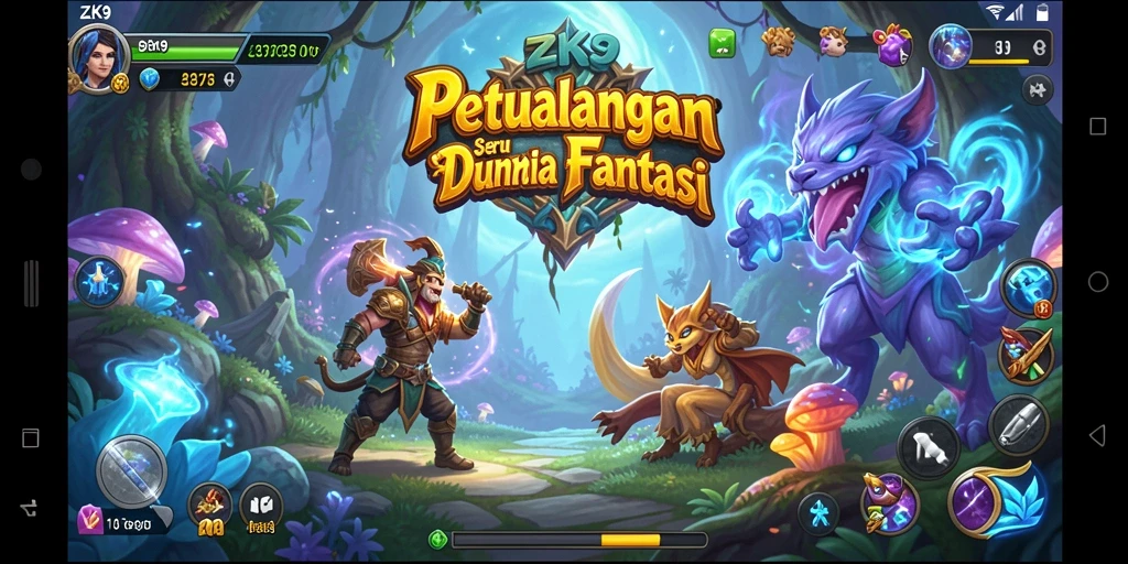 Gameplay ZK9 yang mendebarkan di dunia petualangan.